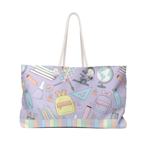 Pastel Teacher Weekender Bag