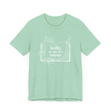 "Books Are My Love Language" Unisex Jersey Short Sleeve Tee