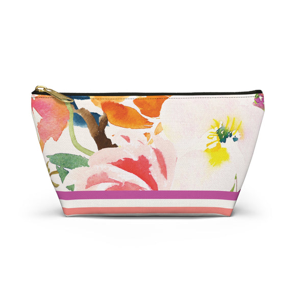 Watercolor Florals 2024 Planner Accessory Pouch w T-bottom