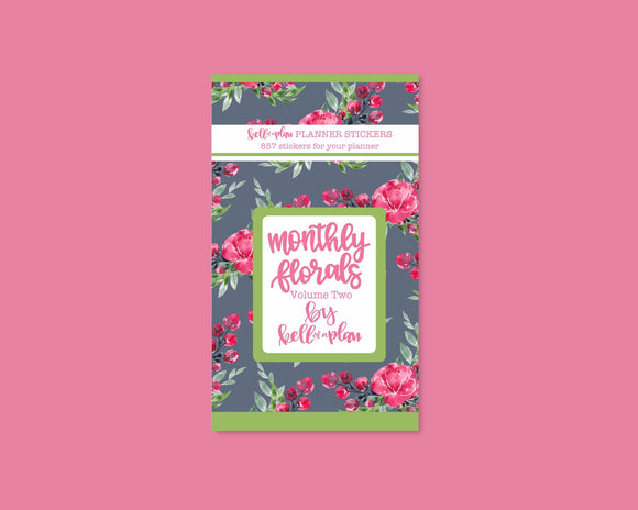 Monthly Florals Volume 2 Sticker Book