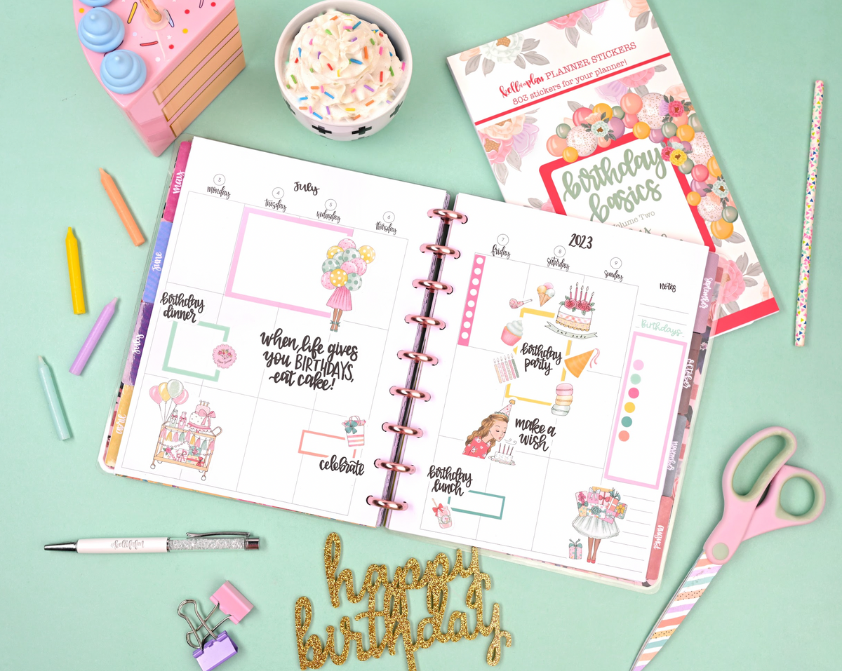 Happy Planner Birthday Stickers 