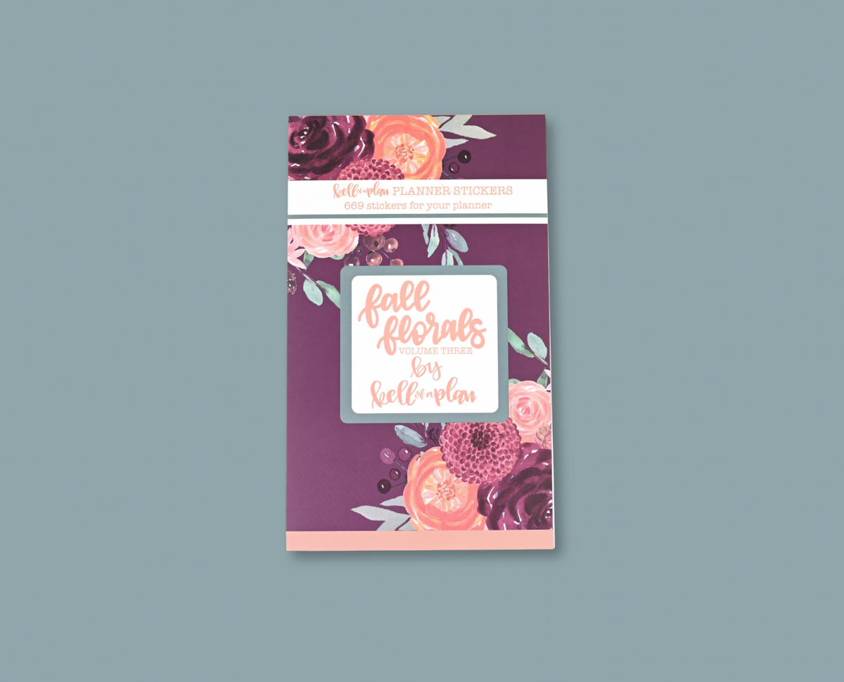 Kellofaplan fall florals sticker sold books