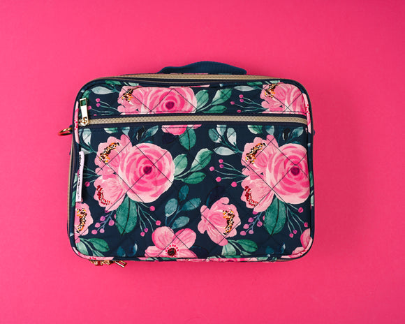 Brilliant Blooms Floral Quilted Planner Carrying Case