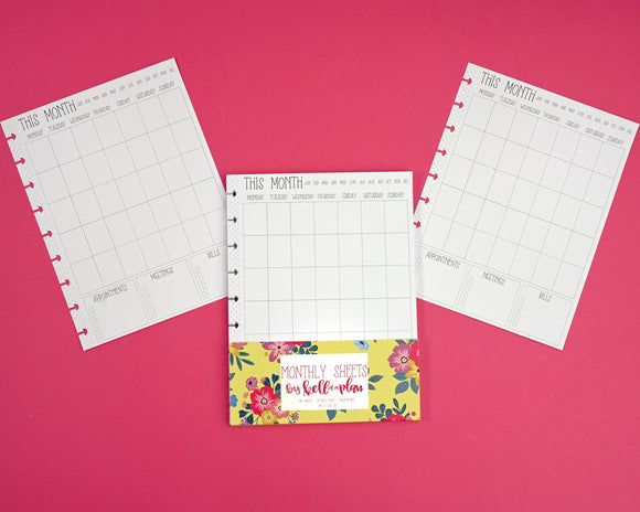 Monthly Sheets Paper Pack