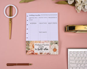 Meeting Minutes Sheets Paper Pack