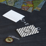 Black Check Go Wild Indy Leather Card Holder