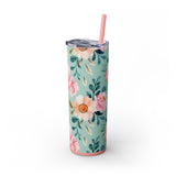 2025 Brilliant Blooms Planner Skinny Tumbler with Straw, 20oz