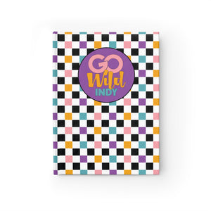 Colorful Plaid Go Wild Indy Notebook- BLANK Pages