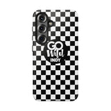 Black Check Go Wild Indy Tough Phone Cases