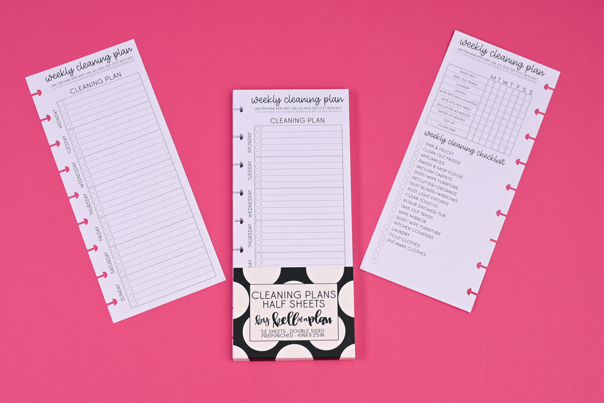 Cleaning Plans Half Sheets Paper Pack – kellofaplan