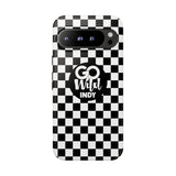 Black Check Go Wild Indy Tough Phone Cases