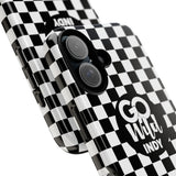 Black Check Go Wild Indy Tough Phone Cases