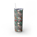 Christmas 2024 Skinny Tumbler with Straw, 20oz