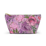 Whimsical Florals Accessory Pouch w T-bottom- 2 Sizes!
