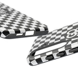 Black Check Go Wild Indy Tough Phone Cases