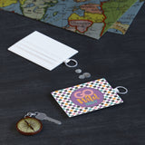 Colorful Plaid Go Wild Indy Leather Card Holder