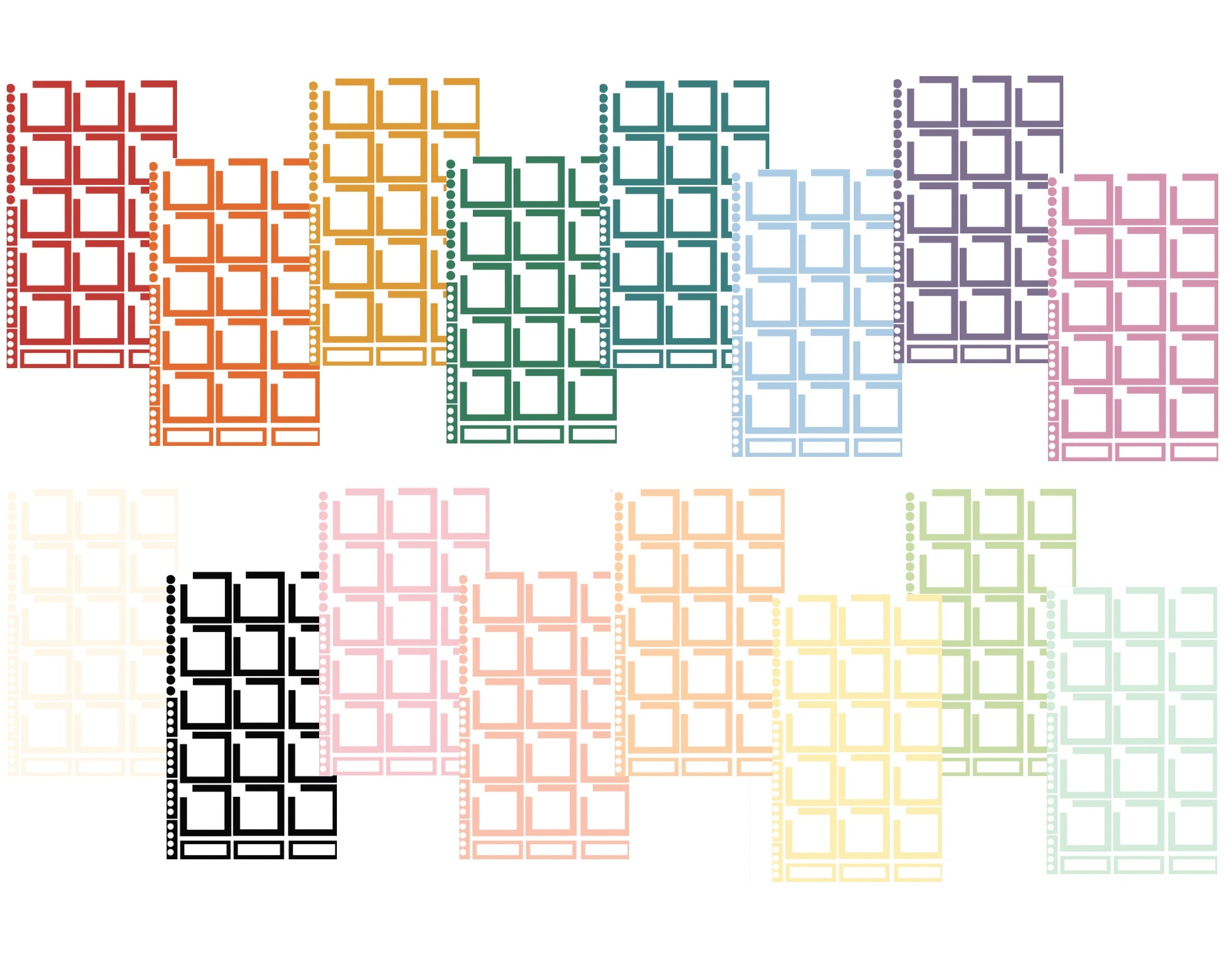 Month Boxes Sticker Book – kellofaplan