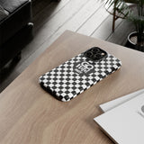 Black Check Go Wild Indy Tough Phone Cases