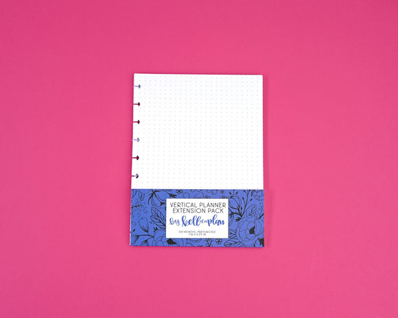 Six Month Undated Vertical Planner Extension Paper Pack