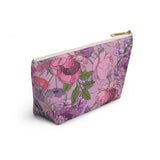 Whimsical Florals Accessory Pouch w T-bottom- 2 Sizes!