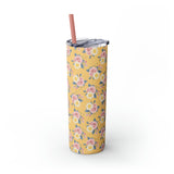 Daily Florals Skinny Tumbler with Straw, 20oz