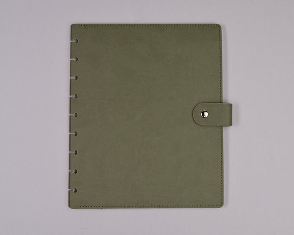 Olive Green Snap Planner Cover