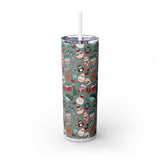 Christmas 2024 Skinny Tumbler with Straw, 20oz