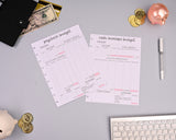 Paycheck Budget & Cash Envelope Budget Sheets