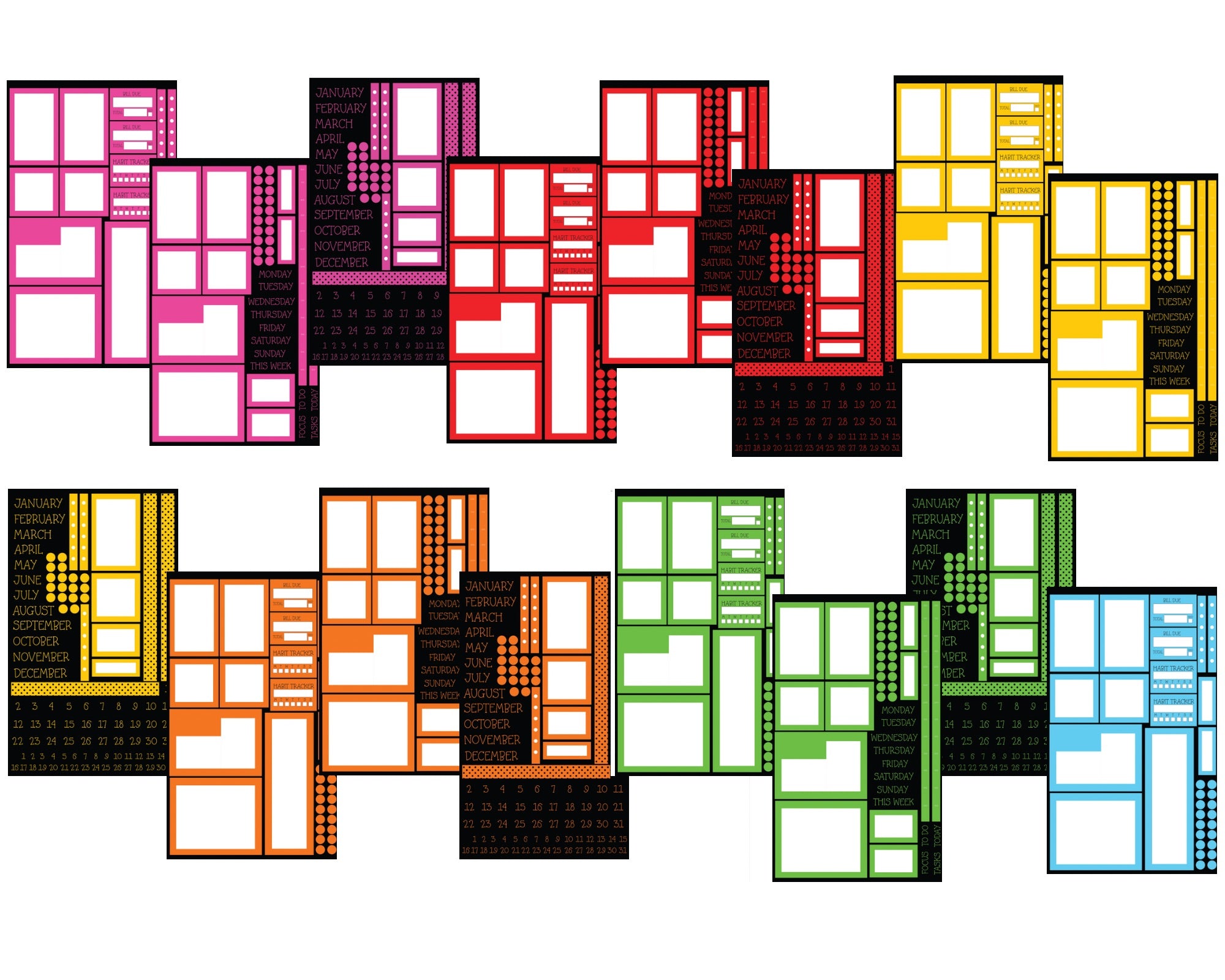 Neon Basics Sticker Book โ kellofaplan