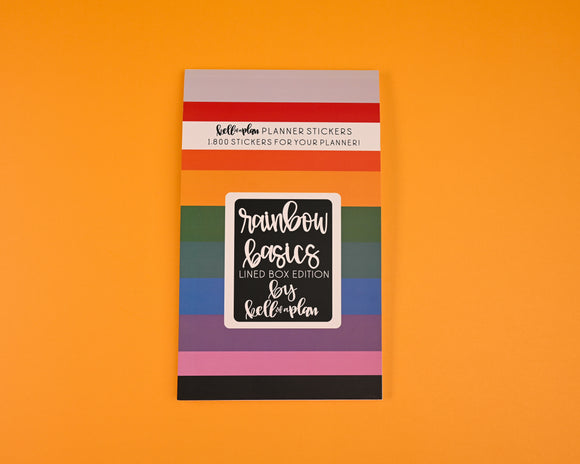 Rainbow Basics Lined Box Edition Sticker Book