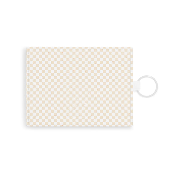 Work Collection Plaid Leather Card Holder