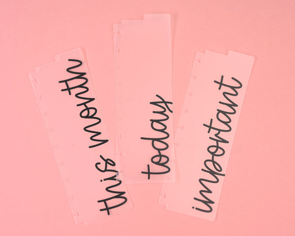 Transparent Lettered PLASTIC Bookmarks