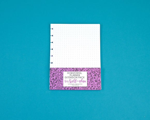 Six Month Undated Horizontal Planner Extension Paper Pack