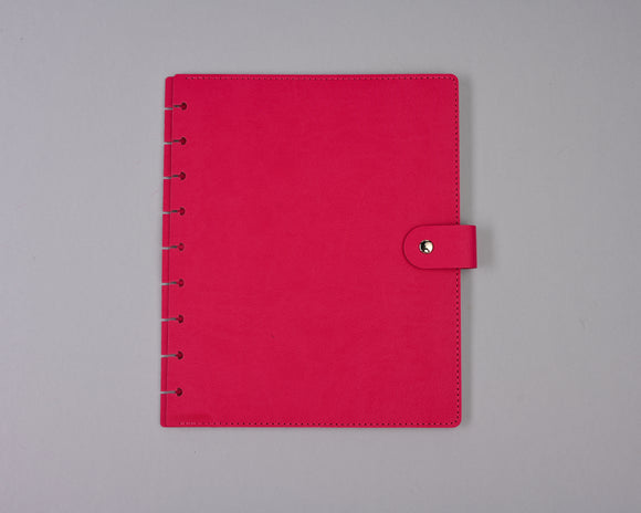 Raspberry Pink Snap Planner Cover