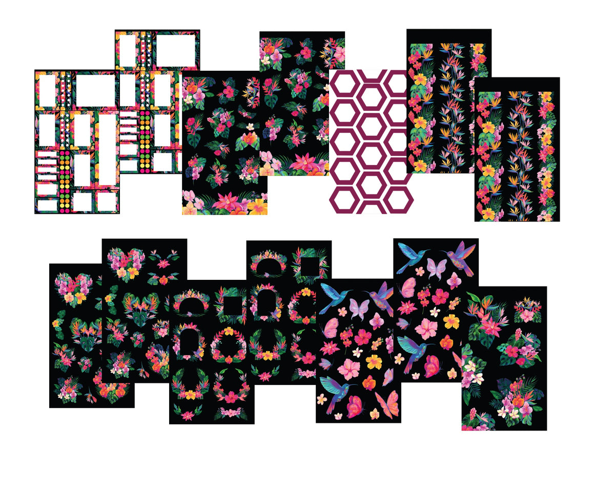 Neon Florals Sticker Book – kellofaplan