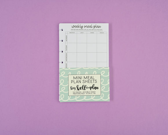 Mini Meal Plan Sheets- 52 Weeks