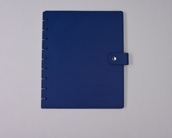Denim Blue Snap Planner Cover