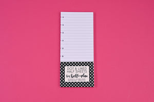 Dots & Lined Half Sheets Paper Packs