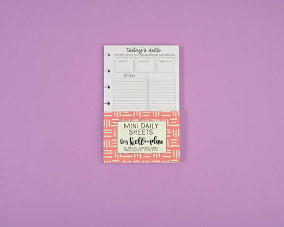 Mini Daily Sheets- 50 Sheets
