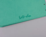 Aqua Snap Planner Cover