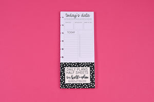 Daily Plans Half Sheets Paper Packs