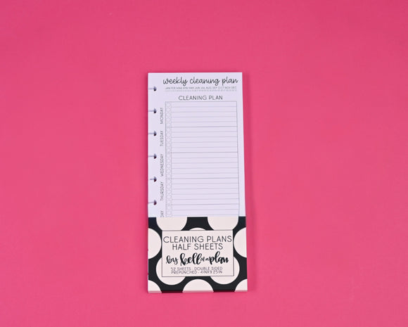 Cleaning Plans Half Sheets Paper Pack
