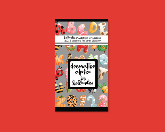 Decorative Alpha Sticker Book