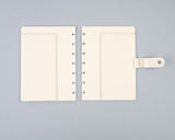 White Mini Snap Planner Cover