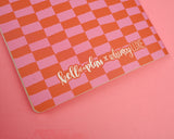 Pink and Orange Checkered A5 Junk Journal