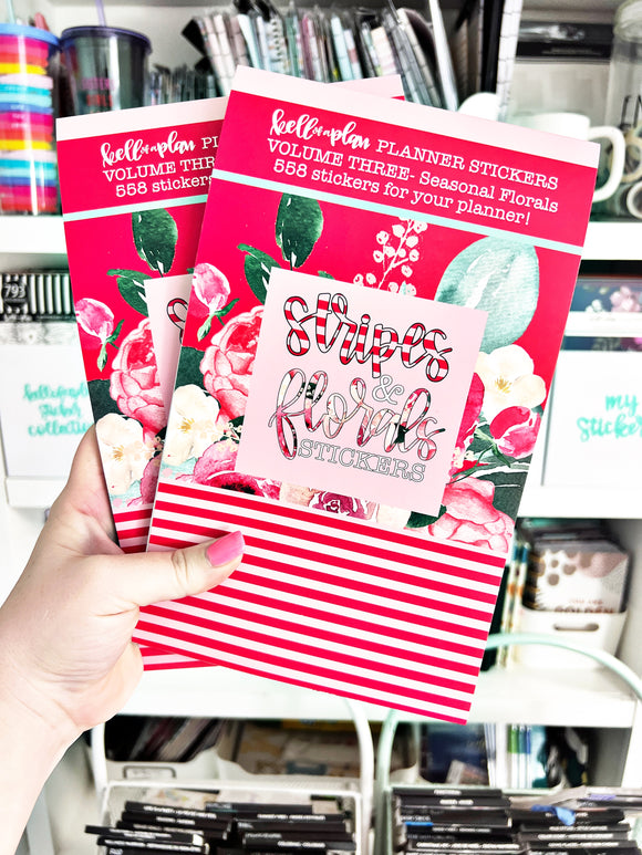 Stripes & Florals- Volume Three- Sticker Book