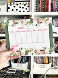 Blushing Florals Weekly Notepad