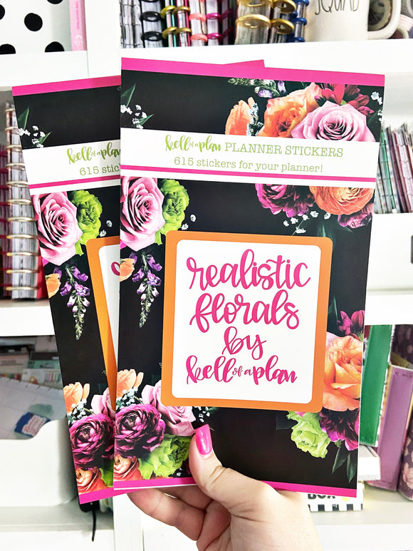 Realistic Florals Sticker Book