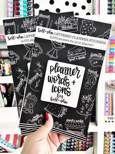 Planner Words + Icons Sticker Book