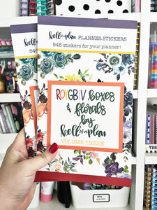 ROYGBIV Boxes & Florals VOLUME THREE Sticker Book